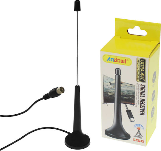 Andowl Q-A161 Indoor TV Antenna (Does not Require Power Supply) Black