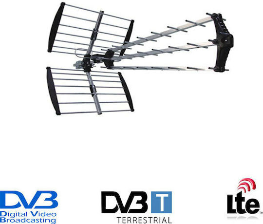 PowerPlus PS-30 Outdoor TV Antenna (Does not Require Power Supply) Black