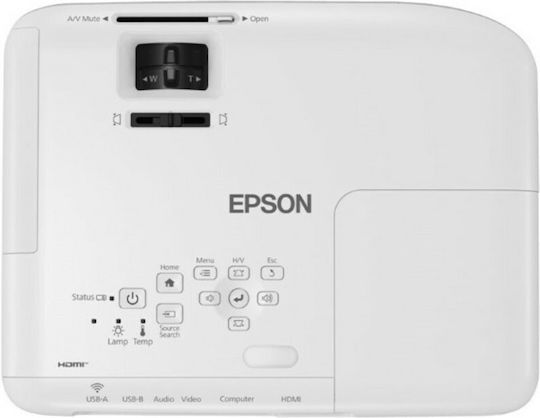Epson EB-W06 V11H973040 3D Проектор 3LCD HD LED лампа с вградени високоговорители Бял