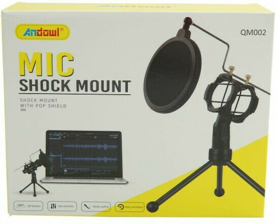 Andowl QM002 Schockhalter Mit Popfilter Mikrofonständer