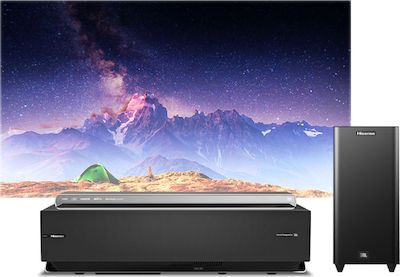 Hisense H100LDA Laser TV Проектор DLP 4K Ultra HD Лазерен с Wi-Fi и вградени високоговорители Черен