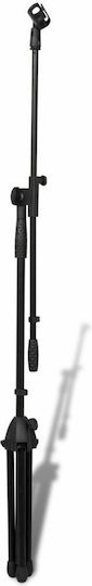vidaXL Floor Microphone Stand in Black Color