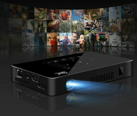 Clever CleverCinema V5 Mini Projector DLP (DMD) Standard Lamp with Wi-Fi and Built-in Speakers Black