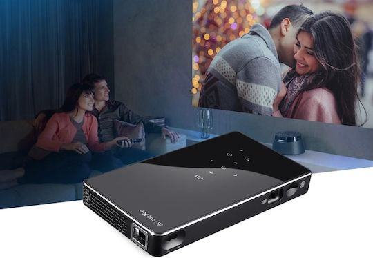 Clever CleverCinema V5 Mini Projector DLP (DMD) Standard Lamp with Wi-Fi and Built-in Speakers Black