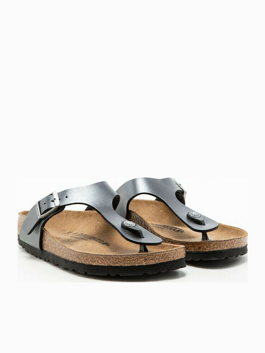 Birkenstock Gizeh Anatomic Women's Flat Sandals Metallic Black