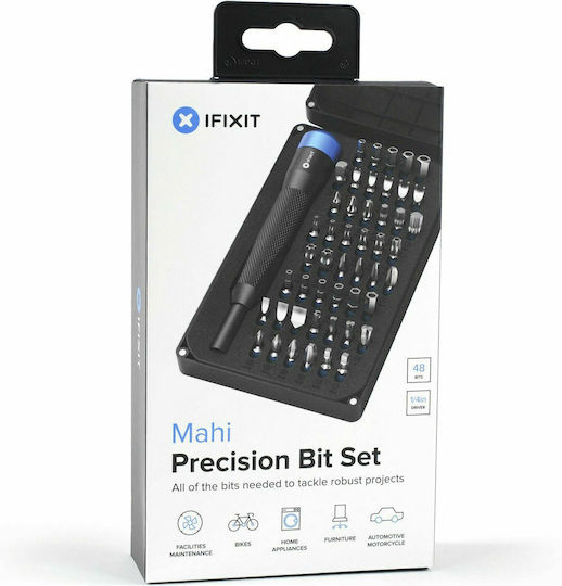 iFixit Mahi Precision Bit Set Отвертка за Сервиз Мобилни Телефони 48бр EU145391-1