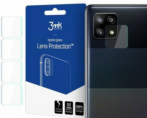3MK Lens Full Cover 4pcs Camera Protection Tempered Glass Transparent for the Realme 7i
