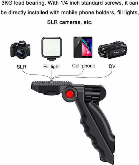 IRiSfot Jumpflash KIT-01LM Selfie Stick Τρίποδο Κινητού Bluetooth με Φωτισμό Μαύρο