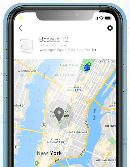 Baseus T2 Bluetooth Tracker Weiß mit Smartphone-Tracker