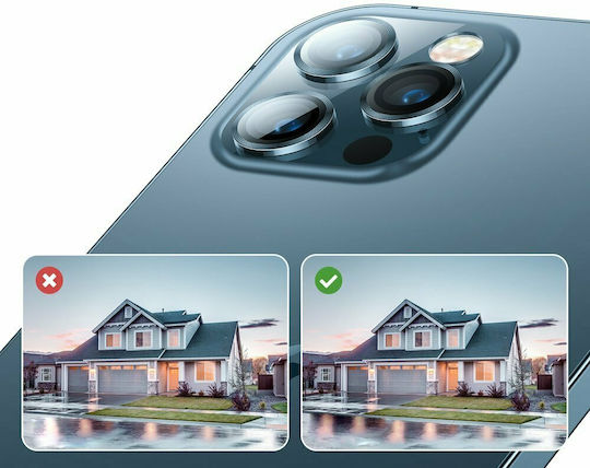 Joyroom Protector Shining Series Προστασία Κάμερας Tempered Glass Ασημί για το iPhone 12 Pro