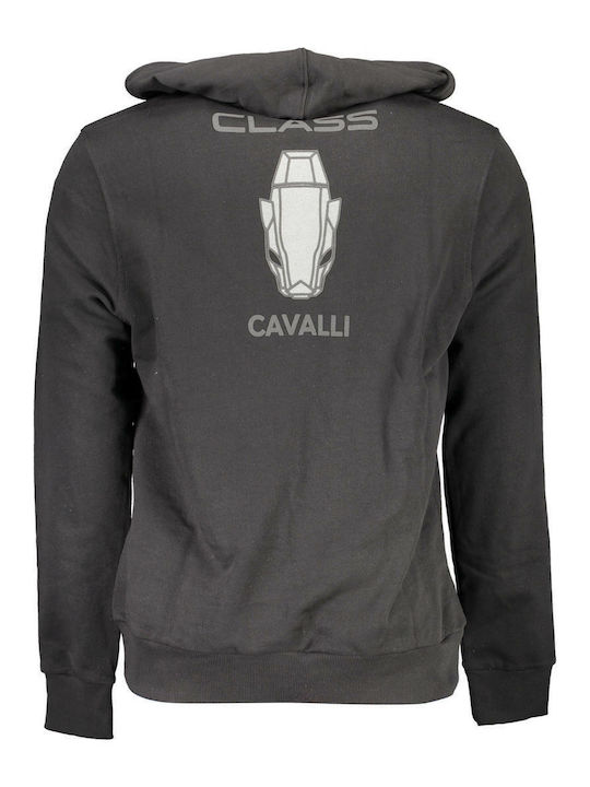 Roberto Cavalli Herren Sweatshirt mit Kapuze Schwarz