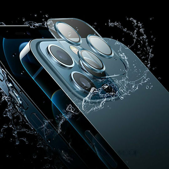 Joyroom Protector Shining Series Προστασία Κάμερας Tempered Glass Κόκκινο για το iPhone 12 mini