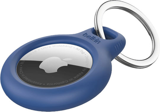 Belkin Secure Holder Keyring Θήκη Μπρελόκ Σιλικόνης για AirTag σε Μπλε χρώμα