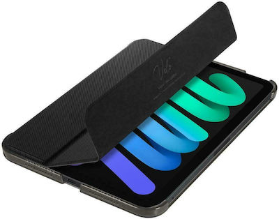 Spigen Liquid Air Folio Flip Cover Synthetic Leather / Silicone Black (iPad mini 2021) ACS03762