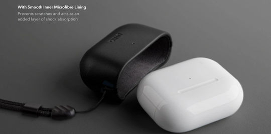 Uniq Terra Θήκη Δερμάτινη σε Μαύρο χρώμα για Apple AirPods 3