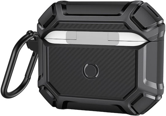 ESR Shock Armor Θήκη Πλαστική με Γάντζο σε Μαύρο χρώμα για Apple AirPods 3