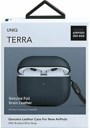 Uniq Terra Θήκη Δερμάτινη Nautical Blue για Apple AirPods 3