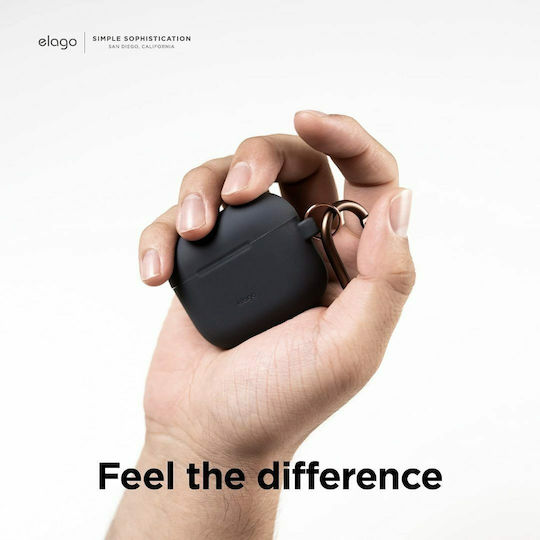 Elago Hang Hülle Silikon mit Haken in Schwarz Farbe für Apple AirPods 3