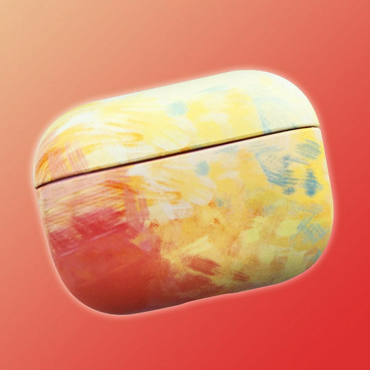 Hurtel Watercolor Colorful Hard Case Κίτρινο/Κόκκινο (Apple AirPods Pro)