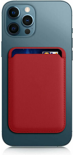 KWmobile MagSafe Θήκη Καρτών PU Leather σε Κόκκινο χρώμα