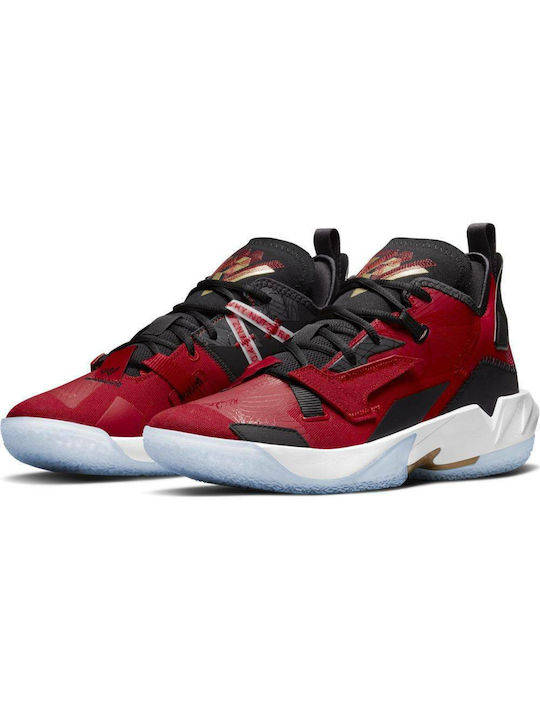 Jordan Why Not Zer0.4 Low Basketball Shoes University Red / Black / White