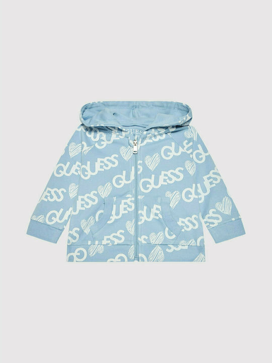 Guess Set Body pentru Bebeluși Lenjerie Mânecă lungă cu Pantaloni Albastru