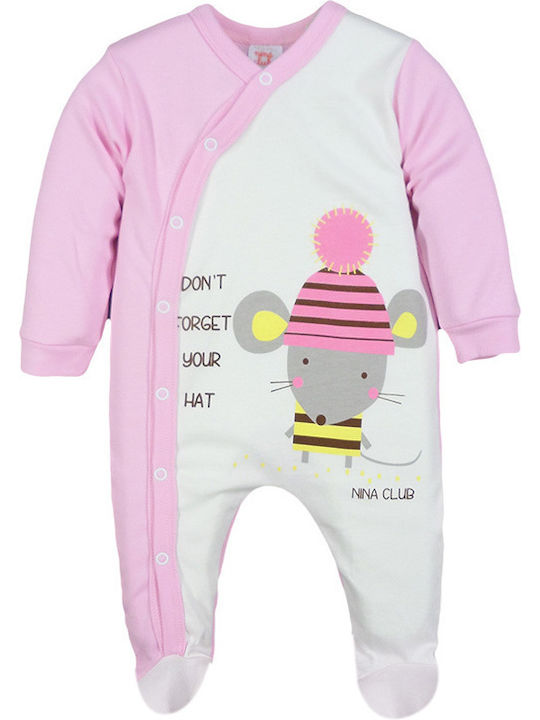 Nina Club Baby Bodysuit Set Long-Sleeved Pink