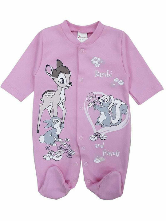 Beboulino Bambi Set Body pentru Bebeluși Mânecă lungă Roz