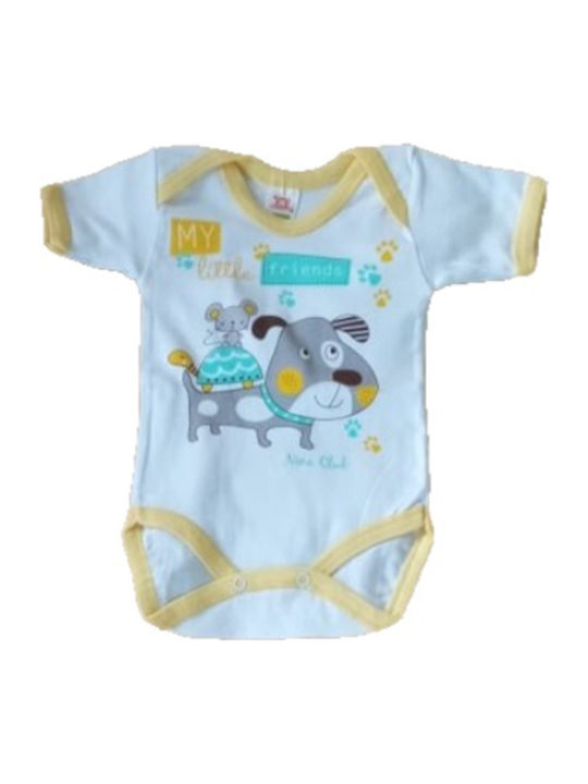 Nina Club My Little Friends Baby-Body-Set für drinnen Kurzärmelig Gelb