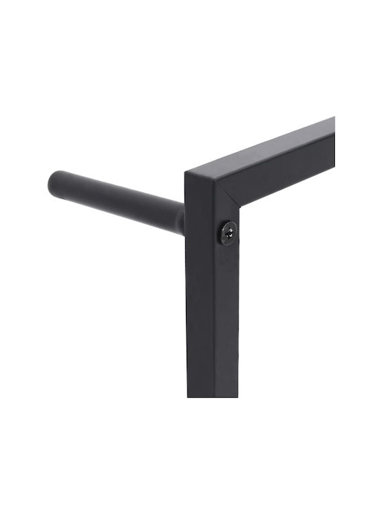 vidaXL Σκάλα Μπάνιου 6 Θέσεων Επιτοίχια ​115x115cm Μαύρη