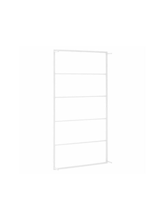 vidaXL Towel Holder White White 60 Wall-Mounted Bathroom Ladder with 6 Positions ​60x116cm White