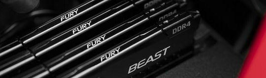 Kingston Fury Beast 128GB DDR4 RAM cu 4 module (4x32GB) și Viteză 3200 pentru Desktop