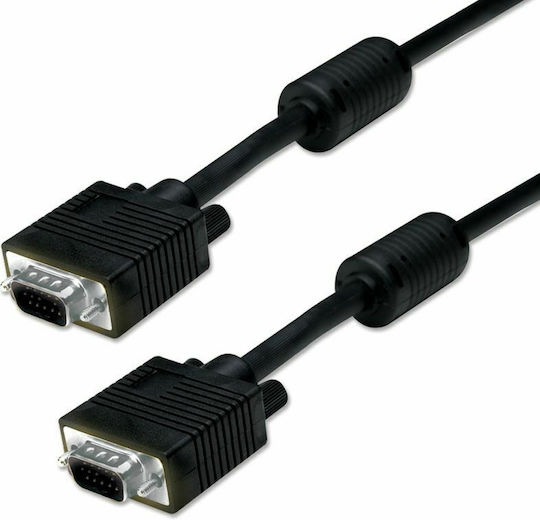 Powertech Cable VGA male - VGA male Μαύρο 1.5m CAB-G001