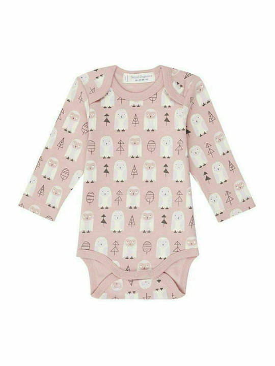 Sense Organics Baby Bodysuit Underwear Set Long-Sleeved Pink