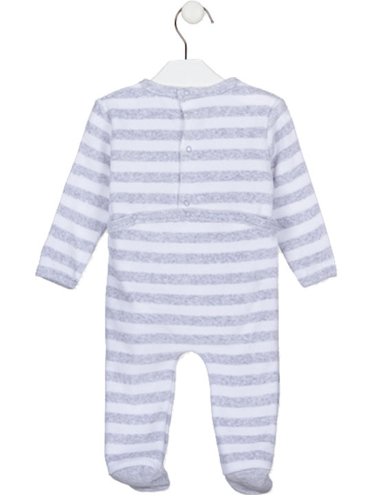 Losan Set Baby Strampler Langärmliges Samt Gray