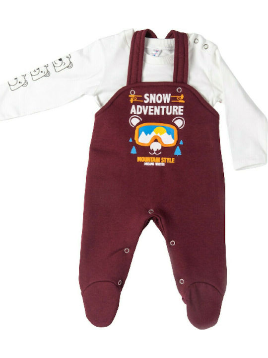 Dreams by Joyce Set Baby Strampler Langärmliges mit Hose Rot