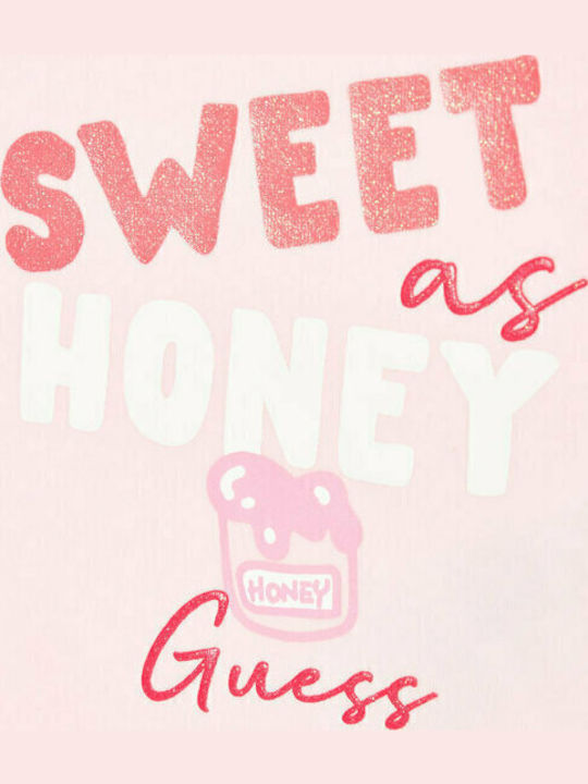 Guess Baby Bodysuit Set Long-Sleeved with Pants Pink 3pcs