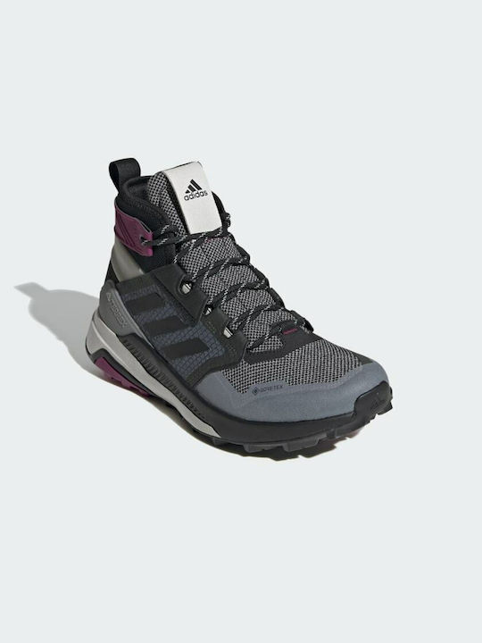 adidas Terrex Trailmaker Mid Women's Hiking Metal Grey / Core Black / Power Berry