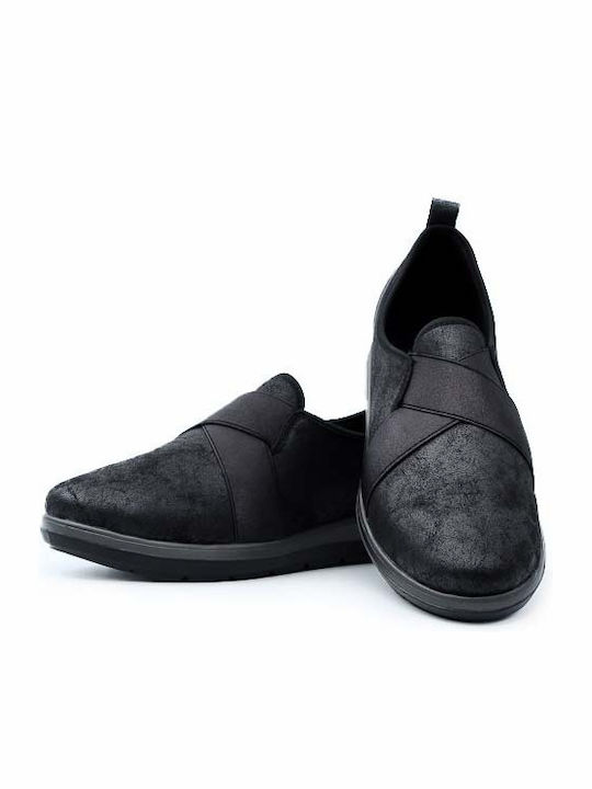 WG01 Anatomische Damen Slip-Ons Schwarze