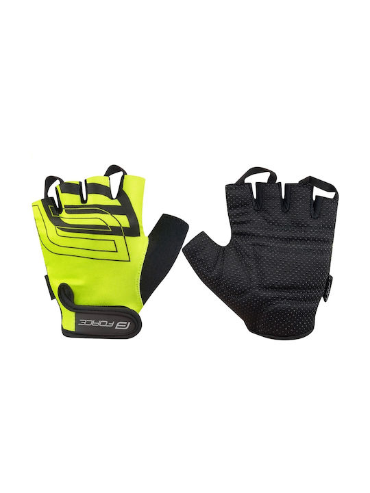 Force Sport Half Finger Cycling Gloves Adults Yellow