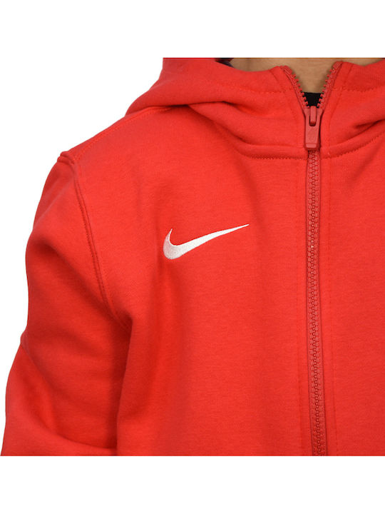 Athletic Kids Sweatshirt Cardigan Cotton with Hood Red Park 20