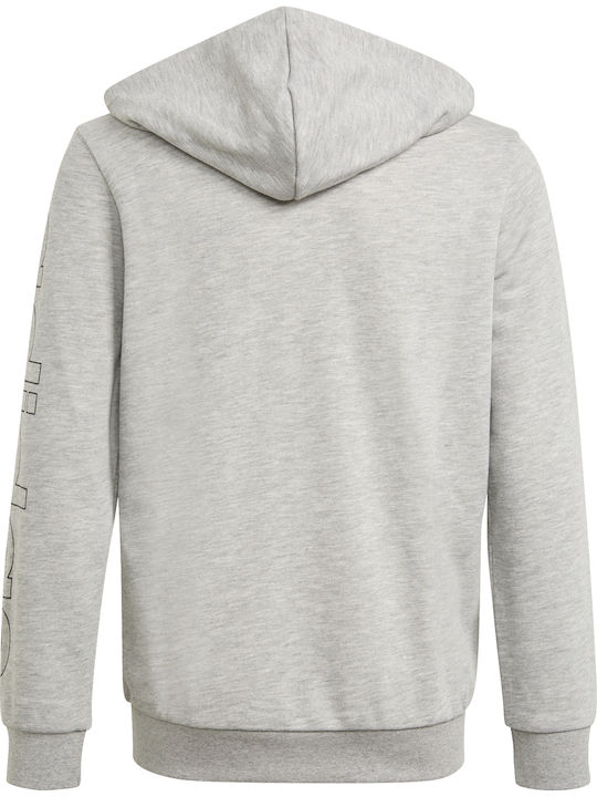 Kinder-Sweatshirt Strickjacke mit Kapuze und Taschen Grau Essentials
