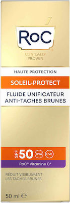 Roc Soleil-Protect Anti-Brown Spot Unifying Fluid Αντηλιακή Λοσιόν Προσώπου SPF50 50ml