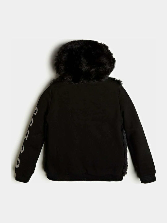 Kids Sweatshirt Cardigan with Hood Black Active