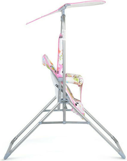 Cangaroo Metal Foldable with Protector Swing Set with Stand Funny 65x65cm for 6+ months White