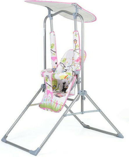 Cangaroo Metal Foldable with Protector Swing Set with Stand Funny 65x65cm for 6+ months White
