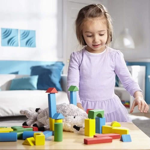 Melissa & Doug Τουβλάκια Ξύλινα για 3+ Ετών 100τμχ
