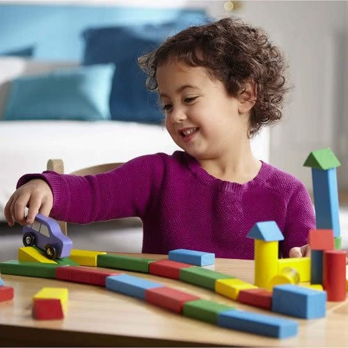 Melissa & Doug Τουβλάκια Ξύλινα για 3+ Ετών 100τμχ