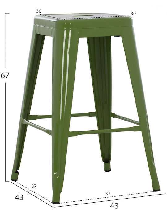 Scaun Metalic De Exterior Melita Verde Deschis 43x43x67cm