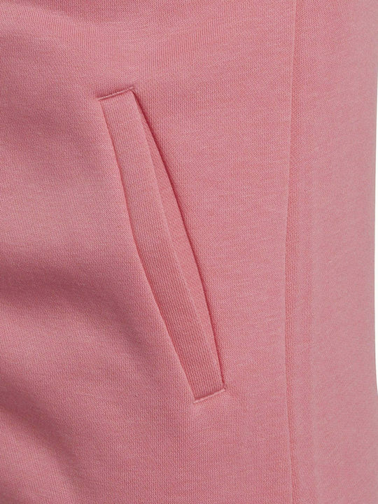Sport Hanorac pentru copii De bumbac cu Glugă Roz Essentials 3-Stripes